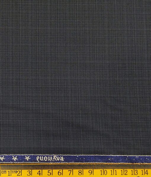 Raymond Dark Grey Polyester Viscose Self Design Unstitched Suiting Fabric - 3.75 Meter