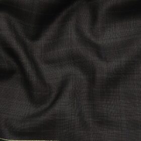 Raymond Black Polyester Viscose Self Grey Checks Unstitched Suiting Fabric - 3.75 Meter
