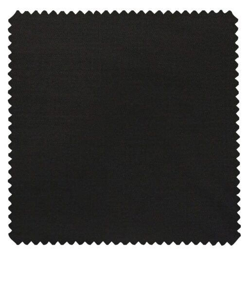 Raymond Black Polyester Viscose Solid Unstitched Suiting Fabric - 3.75 Meter