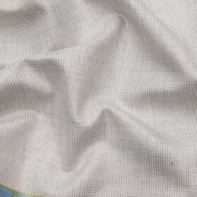 Raymond Light Grey Polyester Viscose Self Structured Unstitched Suiting Fabric - 3.75 Meter