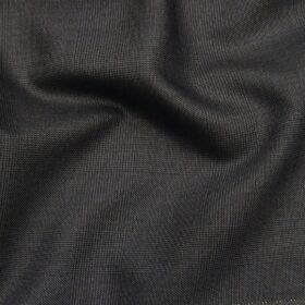 Raymond Dark Shadow Grey Polyester Viscose Self Checks Unstitched Suiting Fabric - 3.75 Meter