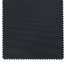 Raymond Dark Blue Polyester Viscose Self Checks Unstitched Suiting Fabric - 3.75 Meter