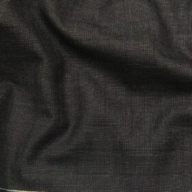 Raymond Dark Grey Polyester Viscose Self Checks Unstitched Suiting Fabric - 3.75 Meter