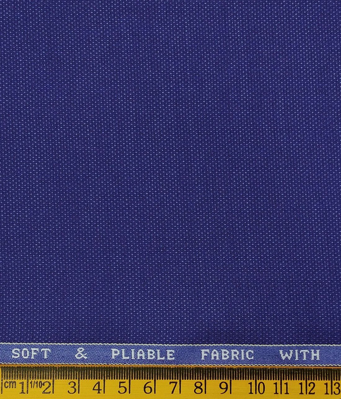 Raymond Royal Blue Polyester Viscose Structured Unstitched Suiting Fabric - 3.75 Meter