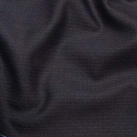 Raymond Dark Blue Polyester Viscose Self Stripes Unstitched Suiting Fabric - 3.75 Meter