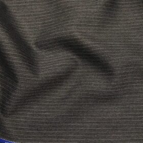 Raymond Worsted Grey Polyester Viscose Pin Stripes Unstitched Suiting Fabric - 3.75 Meter