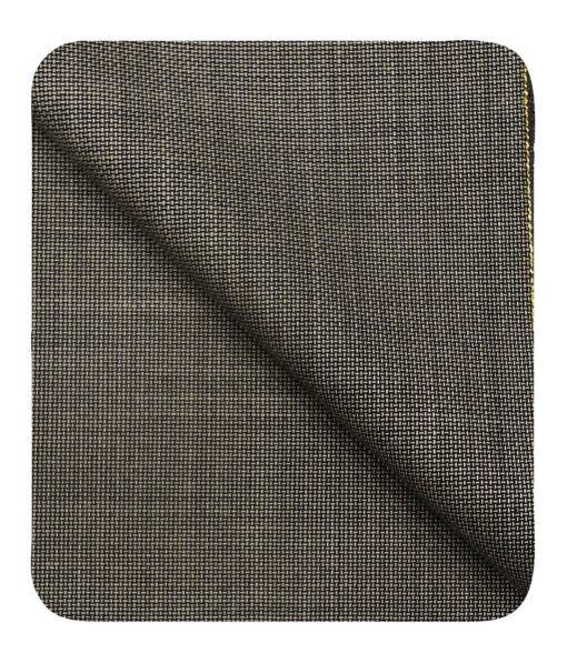 Cadini Italy Men's by Siyaram's Pistachious Grey Structured 25% Merino Wool Unstitched Trouser or Modi Jacket Fabric (1.30 Mtr)