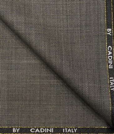 Cadini Italy Men's by Siyaram's Pistachious Grey Structured 25% Merino Wool Unstitched Trouser or Modi Jacket Fabric (1.30 Mtr)