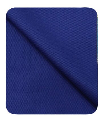 Cadini Italy Men's by Siyaram's Bright Royal Blue Super 100's 20% Merino Wool Oxford Weave Structure Unstitched Trouser or Modi Jacket Fabric (1.30 Mtr)