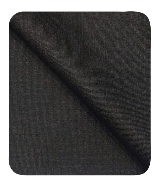 Cadini Italy Men's by Siyaram's Dark Worsted Grey 25% Merino Wool Self Design Unstitched Trouser or Modi Jacket Fabric (1.30 Mtr)