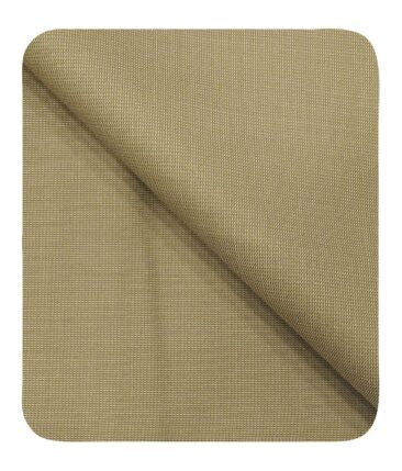 Cadini Italy Men's by Siyaram's Oat Beige Super 100's 20% Merino Wool Structured Unstitched Trouser or Modi Jacket Fabric (1.30 Mtr)