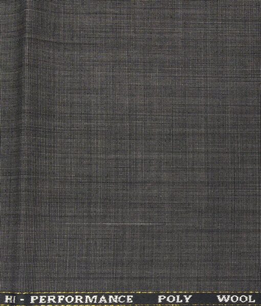 Cadini Italy Men's by Siyaram's Grey 25% Merino Wool Structured Unstitched Trouser or Modi Jacket Fabric (1.30 Mtr)