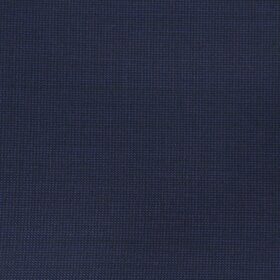 Cadini Italy Men's by Siyaram's Dark Blue 25% Merino Wool Self Structured Unstitched Trouser or Modi Jacket Fabric (1.30 Mtr)