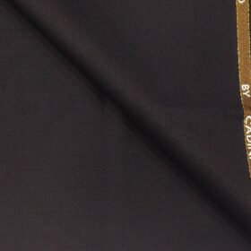 Cadini Italy Men's by Siyaram's Dark Wine 25% Merino Wool Solids Unstitched Trouser or Modi Jacket Fabric (1.30 Mtr)
