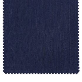 Don & Julio Men's Dark Royal Blue Terry Rayon Self Design Shiny Unstitched Suiting Fabric - 2 Meter