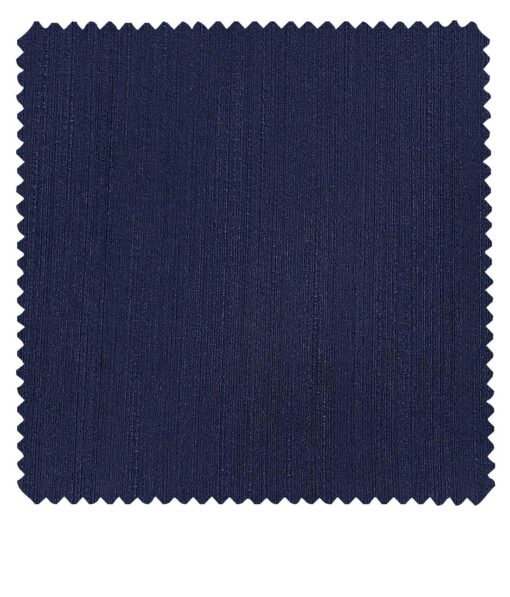 Don & Julio Men's Dark Royal Blue Terry Rayon Self Design Shiny Unstitched Suiting Fabric - 2 Meter