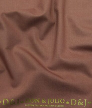 Don & Julio Men's Blush Peach Terry Rayon Self Design Unstitched Suiting Fabric - 3.75 Meter