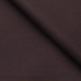 Don & Julio Men's Wine Terry Rayon Solid Satin Weave Unstitched Suiting Fabric - 3.75 Meter