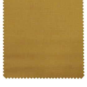 Don & Julio Men's Mustard Yellow Terry Rayon Solid Satin Weave Unstitched Suiting Fabric - 3.75 Meter