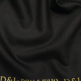 Don & Julio Men's Black Terry Rayon Self Design Unstitched Suiting Fabric - 3.75 Meter