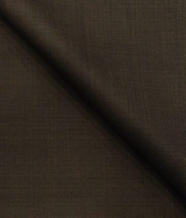 Don & Julio Men's Dark Mocha Brown Terry Rayon Self Design Unstitched Suiting Fabric - 3.75 Meter