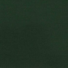 Italian Channel Men's Pine Green Terry Rayon Solid Unstitched Suiting Fabric - 3.75 Meter