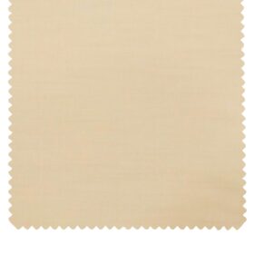 J.Hampstead Italy Men's by Siyaram's Cream 20% Merino Wool Super 100's Solid Unstitched Suiting Fabric - 3.75 Meter