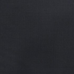 J.Hampstead Italy Men's by Siyaram's Dark Blue 20% Merino Wool Super 100's Solid Unstitched Suiting Fabric - 3.75 Meter