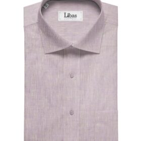 Linen Club Men's 100% Pure Linen 60 LEA Self Design Unstitched Shirting Fabric (Light Purple)