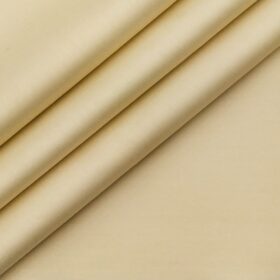 Arvind Men's 100% Premium Cotton Solids Stretchable Shirt Fabric ( Beige