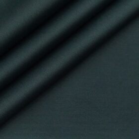 Arvind Men's 100% Premium Cotton Solids Stretchable Shirt Fabric ( Dark Ocean Green