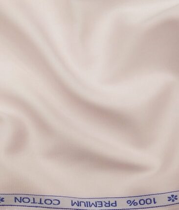 Arvind Men's 100% Premium Cotton Solids Stretchable Shirt Fabric ( Light Pink