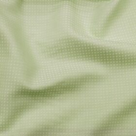 Arvind Men's 100% Premium Cotton Dobby Structured Shirt Fabric ( Light Green