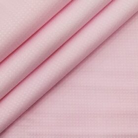 Arvind Men's 100% Premium Cotton Dobby Structured Shirt Fabric ( Light Rose Pink