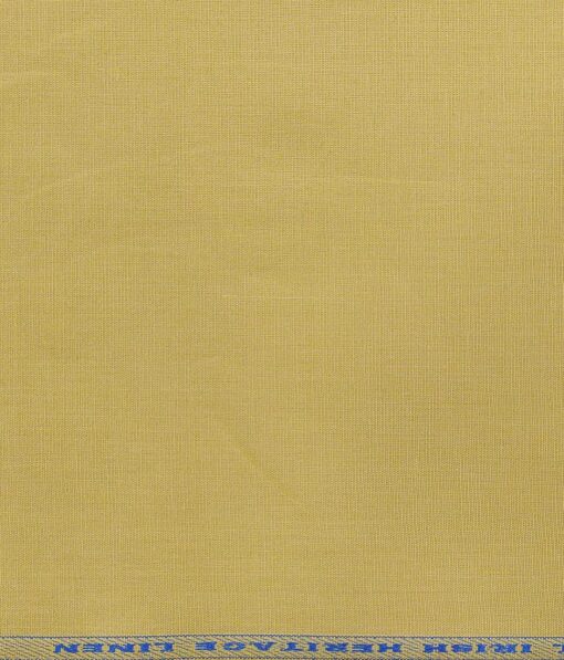 Burgoyne Men's 50% Cotton 50% Linen Solids Shirting Fabric (Flaxen Beige)
