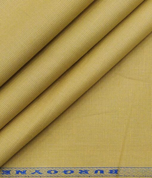 Burgoyne Men's 50% Cotton 50% Linen Solids Shirting Fabric (Flaxen Beige)