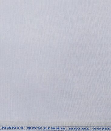 Burgoyne Men's 50% Cotton 50% Linen Solids Shirting Fabric (Light Sky Blue)