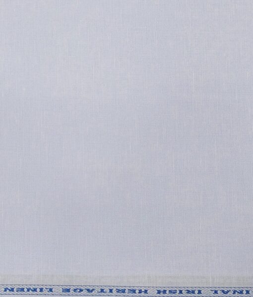 Burgoyne Men's 50% Cotton 50% Linen Solids Shirting Fabric (Light Sky Blue)