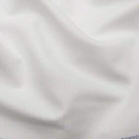 Tessitura Monti Men's 100% Giza Cotton Pin-Point Oxford Weave Solid Shirt Fabric (White