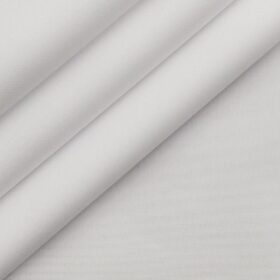 Tessitura Monti Men's 100% Giza Cotton Pin-Point Oxford Weave Solid Shirt Fabric (White