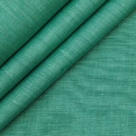 Raymond Men's 100% Pure Linen Self Design Unstitched Shirt Fabric (Fern Green)