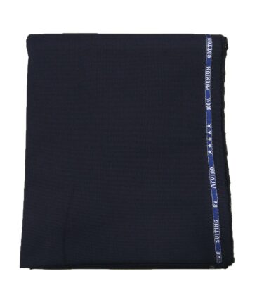 Arvind Men's 100% Premium Cotton Unstitched Strucutred Trouser Fabric (Dark Blue