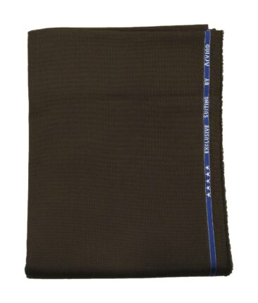 Arvind Men's 100% Premium Cotton Unstitched Strucutred Trouser Fabric (Dark Brown