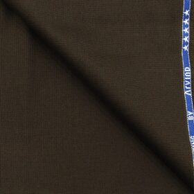 Arvind Men's 100% Premium Cotton Unstitched Strucutred Trouser Fabric (Dark Brown