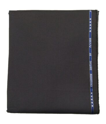 Arvind Men's 100% Premium Cotton Unstitched Strucutred Trouser Fabric (Grey