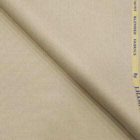 J.Hampstead by Siyaram's Men's Polyester Viscose Self Structured Unstitched Suiting Fabric (Cream