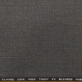 J.Hampstead by Siyaram's Men's Polyester Viscose Brown Self Checks Unstitched Suiting Fabric (Dark Grey