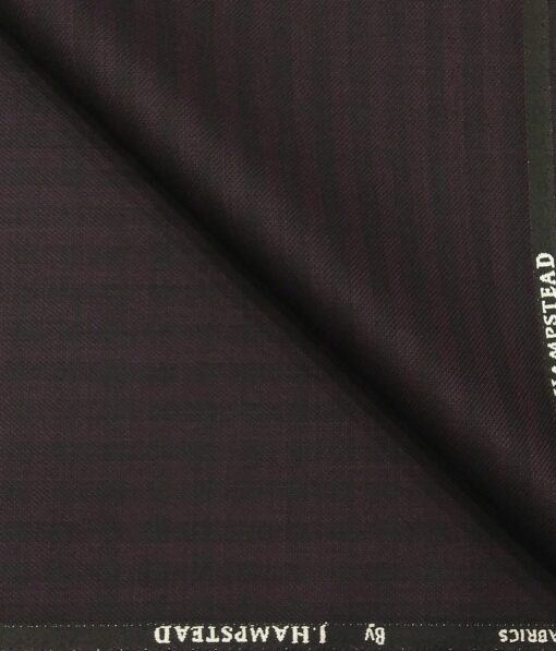 J.Hampstead by Siyaram's Men's Polyester Viscose Self Checks Unstitched Suiting Fabric (Dark Purple