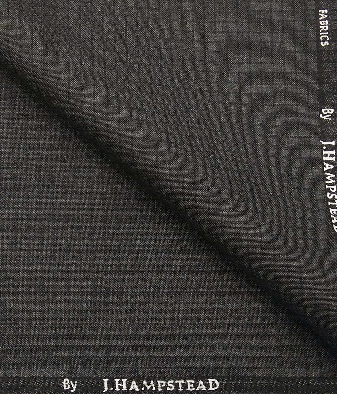 J.Hampstead by Siyaram's Men's Polyester Viscose Self Checks Unstitched Suiting Fabric (Worsted Grey