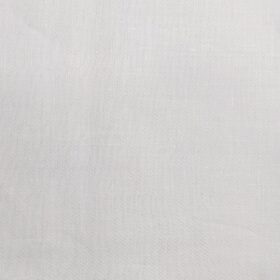 Solino Men's 100% Pure Linen Self Structured Unstitched Suiting Fabric (White